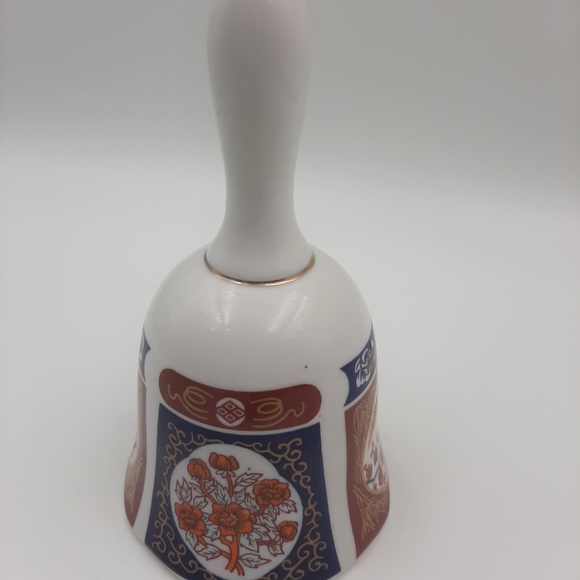 LEFTON Vintage Sm Porcelain Bell with flower print - Picture 3 of 4